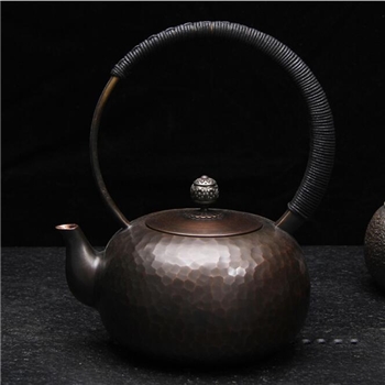 手工铜壶 水煮色紫铜茶壶 中式高档养生茶壶